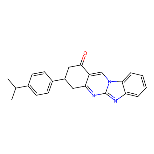 3-[4-(propan-2-yl)phenyl]-3,4-dihydrobenzimidazo[2,1-b]quinazolin-1(2H)-one structure