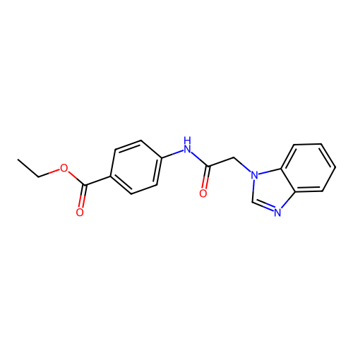 ethyl 4-[2-(1H-1,3-benzodiazol-1-yl)acetamido]benzoate structure