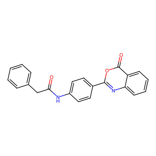 N-[4-(4-oxo-4H-3,1-benzoxazin-2-yl)phenyl]-2-phenylacetamide structure