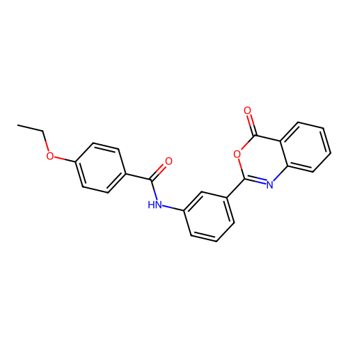 4-ethoxy-N-[3-(4-oxo-4H-3,1-benzoxazin-2-yl)phenyl]benzamide structure