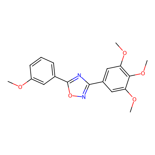 5-(3-Methoxyphenyl)-3-(3,4,5-trimethoxyphenyl)-1,2,4-oxadiazole structure