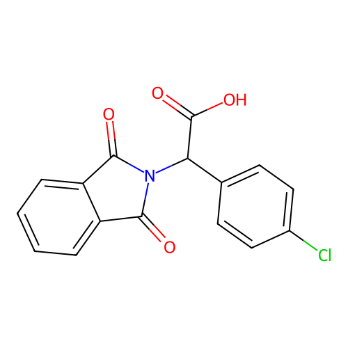 2-(4-Chlorophenyl)-2-(1,3-dioxoisoindol-2-yl)acetic acid structure