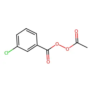 Peroxide, acetyl 3-chlorobenzoyl structure