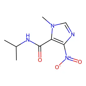 3-methyl-5-nitro-N-propan-2-ylimidazole-4-carboxamide structure