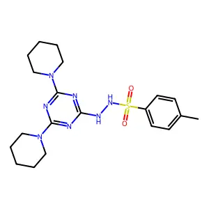 N'-[4,6-di(piperidin-1-yl)-1,3,5-triazin-2-yl]-4-methylbenzenesulfonohydrazide structure