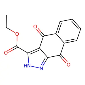 ethyl 4,9-dioxo-1H-benzo[f]indazole-3-carboxylate structure