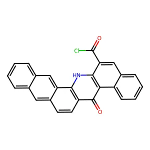 5-Oxo-5,14-dihydrobenzo[a]naphtho[2,3-h]acridine-15-carbonyl chloride structure