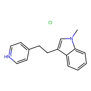 1H-Indole, 1-methyl-3-(2-(4-pyridinyl)ethyl)-, hydrochloride (1:1) structure