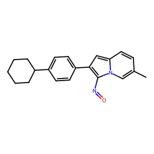 2-(4-Cyclohexylphenyl)-6-methyl-3-nitrosoindolizine structure