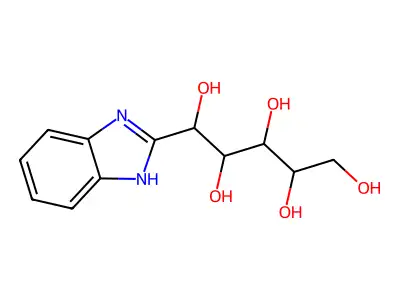1-(1H-benzimidazol-2-yl)pentane-1,2,3,4,5-pentol structure