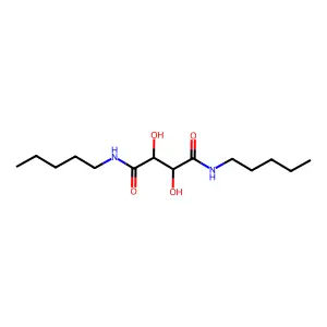 2,3-Dihydroxy-N(1),N(4)-dipentylsuccinamide structure