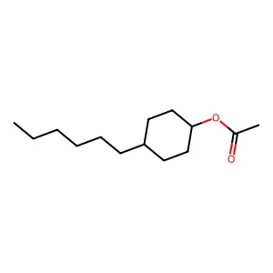 (4-Hexylcyclohexyl) acetate structure