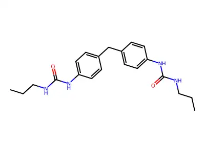 4,4'-Methylenebis(3-phenyl-1-propylurea) structure