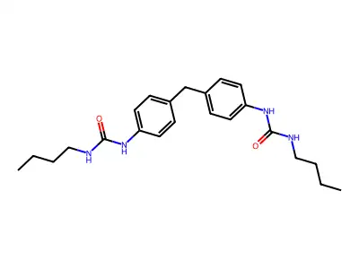 4,4'-Methylenebis(1-butyl-3-phenylurea) structure