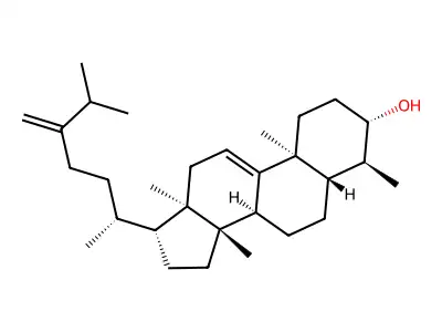 4alpha,14alpha-Dimethyl-24-methylene-cholest-9(11)-en-3beta-ol structure