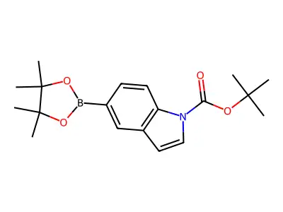 tert-Butyl 5-(4,4,5,5-tetramethyl-1,3,2-dioxaborolan-2-yl)indole-1 carboxylate structure