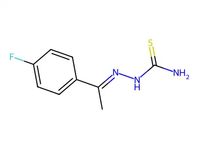 2-[(E)-1-(4-fluorophenyl)ethylidene]-1-hydrazinecarbothioamide structure