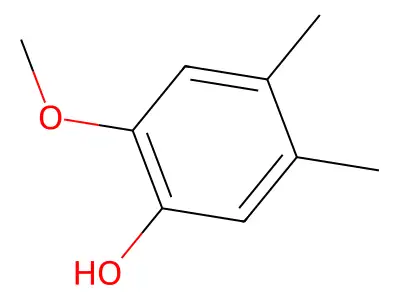 Phenol, 2-methoxy-4,5-dimethyl- structure