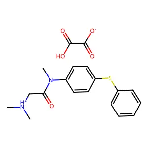 Acetanilide, 2-(dimethylamino)-N-methyl-4'-(phenylthio)-, oxalate structure