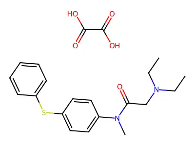 C19H24N2OS.C2H2O4.1/4H2O structure