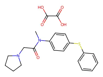 1-Pyrrolidineacetamide, N-methyl-N-(p-(phenylthio)phenyl)-, oxalate structure