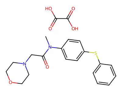 1-Morpholineacetamide, N-methyl-N-(p-(phenylthio)phenyl)-, oxalate structure