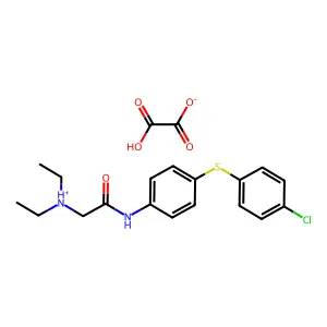 Acetanilide, 4'-(p-chlorophenylthio)-2-(diethylamino)-, oxalate structure
