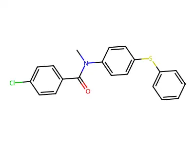 Benzamide, 4-chloro-N-methyl-N-(4-(phenylthio)phenyl)- structure