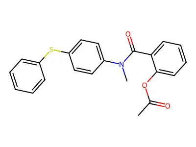 Benzamide, 2-(acetyloxy)-N-methyl-N-(4-(phenylthio)phenyl)- structure