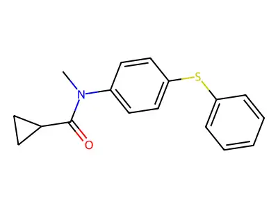 Cyclopropanecarboxamide, N-methyl-N-(4-(phenylthio)phenyl)- structure