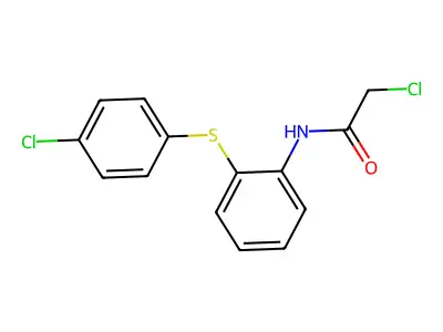 2-chloro-N-(2-((4-chlorophenyl)sulfanyl)phenyl)acetamide structure