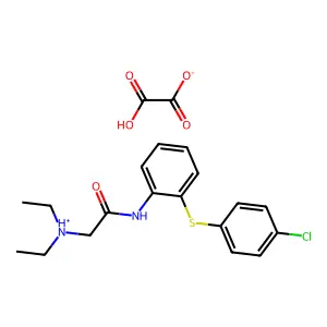 Acetanilide, 2'-(p-chlorophenylthio)-2-(diethylamino)-, oxalate structure