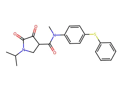 4,5-Dioxo-N-methyl-1-(1-methylethyl)-N-(4-(phenylthio)phenyl)-3-pyrrolidinecarboxamide structure