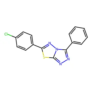 1,2,4-Triazolo(3,4-b)(1,3,4)thiadiazole, 6-(4-chlorophenyl)-3-phenyl- structure