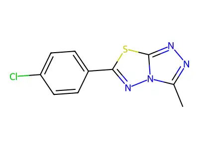 6-(4-Chlorophenyl)-3-methyl-[1,2,4]triazolo[3,4-b][1,3,4]thiadiazole structure