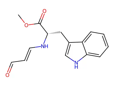 L-Tryptophan, N-(3-oxo-1-propenyl)-, methyl ester structure