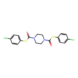 1-S,4-S-bis(4-chlorophenyl) piperazine-1,4-dicarbothioate structure