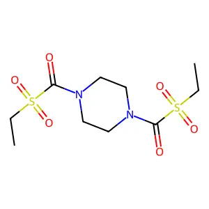 Ethylsulfonyl-(4-ethylsulfonylcarbonylpiperazin-1-yl)methanone structure