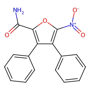 5-(羟基(氧代)氨基)-3,4-二苯基-2-呋喃甲酰胺 structure