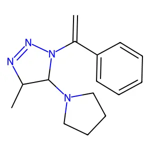4,5-Dihydro-4-methyl-1-(1-phenylethenyl)-5-(1-pyrrolidinyl)-1H-1,2,3-triazole structure