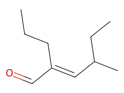 2-Propyl-4-methylhexenal structure