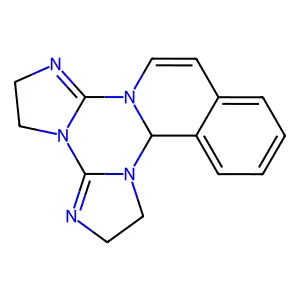 1,2,5,6-Tetrahydro-14bH-diimidazo[1',2':3,4;1'',2'':5,6][1,3,5]triazino[2,1-a]isoquinoline structure