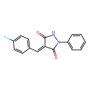 4-[(4-Fluorophenyl)methylidene]-1-phenylpyrazolidine-3,5-dione structure