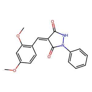4-(2,4-Dimethoxybenzylidene)-1-phenylpyrazolidine-3,5-dione structure