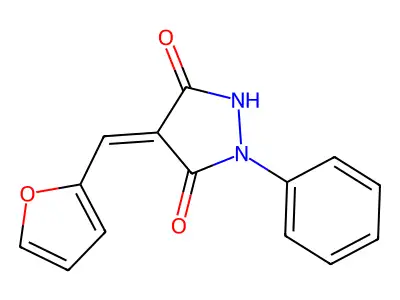 4-(Furan-2-ylmethylidene)-1-phenylpyrazolidine-3,5-dione structure