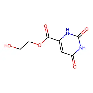 2-Hydroxyethyl 1,2,3,6-tetrahydro-2,6-dioxopyrimidine-4-carboxylate structure