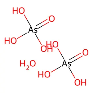 Arsenic acid hemihydrate structure
