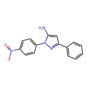 1-(4-nitrophenyl)-3-phenyl-1H-pyrazol-5-amine structure