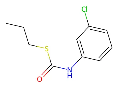 S-Propyl N-(3-chlorophenyl)carbamothioate structure