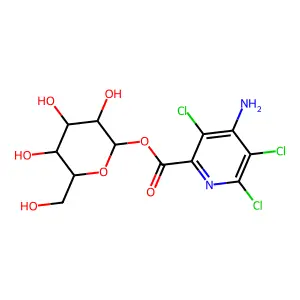 N-2-Carboxy-3 5 6-trichloropyridin-4-yl glucosamine structure